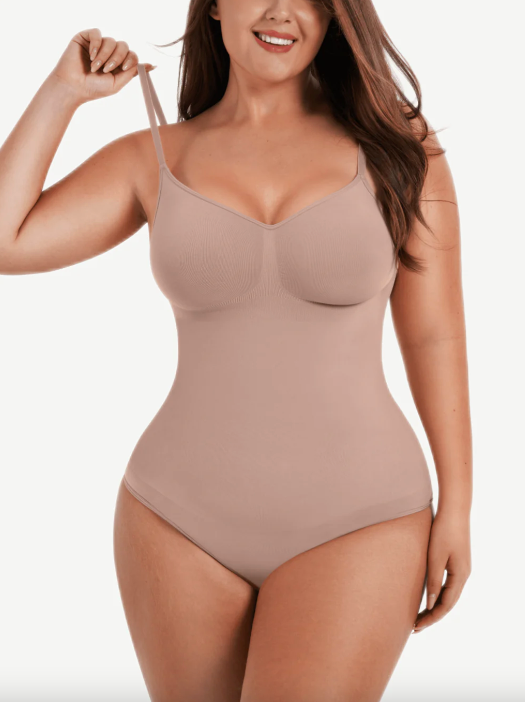 Tummy Control Shapewear Adjustable Straps Seamless Thong Body Shaper